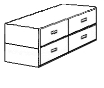 Nittany 4 Drawer Under Bed Unit, Extra Heavy Duty, 81"W